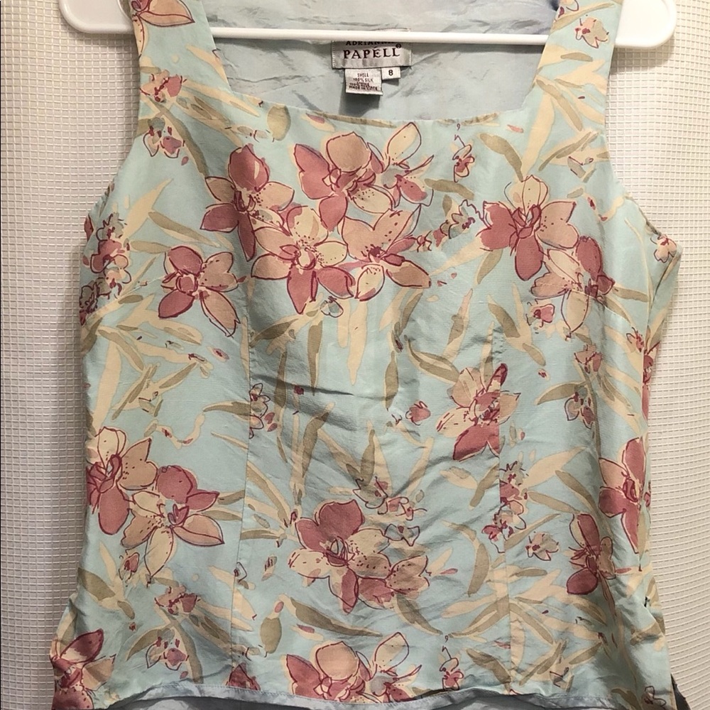 Adrianna Papell women’s size 8 silk floral top